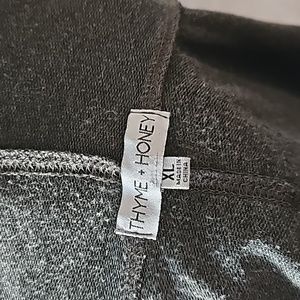 Cowl neck gray sweater dress